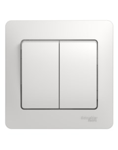 Бел. Выключатель 2-кл. (с рамкой) GSL000152 Glossa