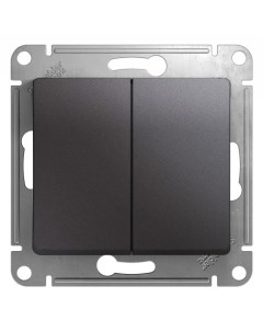 Графит Выключатель 2-кл. (без рамки) GSL001351 Glossa