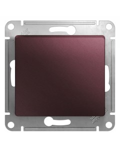 Баклажан. Переключатель 1-кл. перекр. (без рамки) GSL001171 Glossa