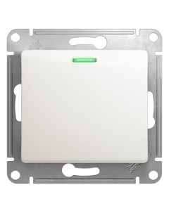 Перлам. Переключатель 1-кл. с подсв. (без рамки) GSL000663 Glossa