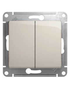 Молочн. Переключатель 2-кл. (без рамки) GSL000965 Glossa
