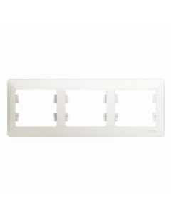 Перлам. Рамка 3-местн. горизонтальная GSL000603 Glossa