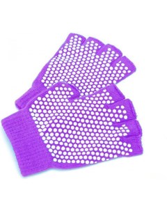 Перчатки противоскользящие для занятий йогой SF 208 фиолетовые Bradex