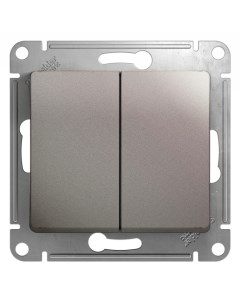 Платина Выключатель 2-кл. (без рамки) GSL001251 Glossa