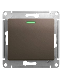 Шоколад Переключатель 1-кл. с подсв. (без рамки) GSL000863 Glossa