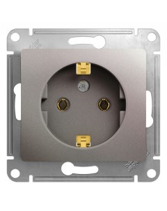 Платина Розетка 1-гнездн. с/з (без рамки) GSL001243 Glossa