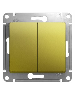 Фисташ. Выключатель 2-кл. (без рамки) GSL001051 Glossa