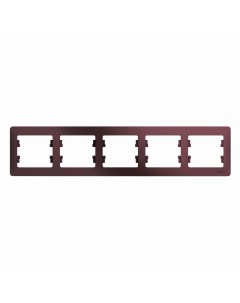 Баклажан. Рамка 5-местн. горизонтальная GSL001105 Glossa