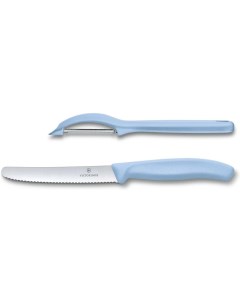 Кухонный нож Swiss Classic овощечистка голубой 6 7116 21L22 Victorinox