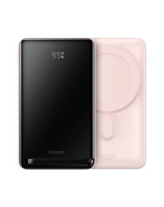 Внешний аккумулятор Baseus PPCX000204 Magnetic Bracket Wireless Fast Charge Power Bank 10000mAh 20W Pink Overseas Edition