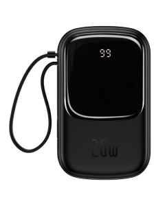 Внешний аккумулятор Baseus PPQD020001 Qpow Pro Digital Display Fast Charge Power Bank 10000mAh 20W (iP Edition) Black