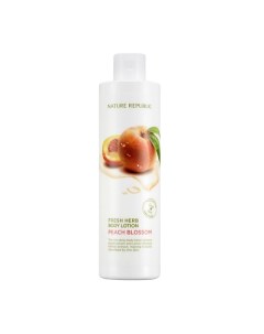 Лосьон для тела освежающий с ароматом персика Fresh Herb Peach Blossom Body Lotion Nature republic