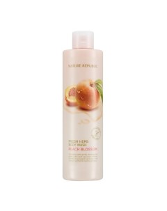 Гель для душа освежающий Peach Blossom Fresh Herb Body Wash Nature republic