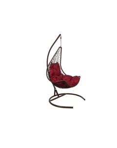 Подвесное кресло полумесяц цвет плетения коричневый подушка бордовый каркас коричневый красный 88 0x Ecodesign