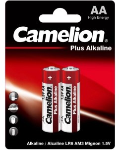 Батарейка Plus Alkaline AA 2 шт LR6 BP2 Camelion