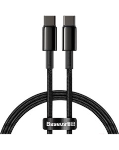 Кабель Tungsten Gold Fast Charging Data Cable Type C to Type C 100W 2m Black CATWJ A01 Baseus