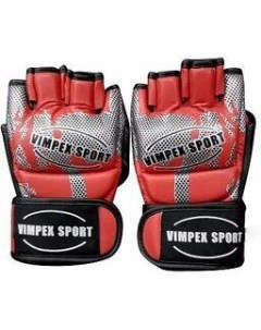 Перчатки для единоборств ММА 6060 размер L красный серый Vimpex sport