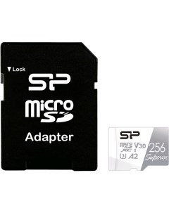 Карта памяти Флеш microSD 256GB Superior Pro A2 microSDXC Class 10 UHS I U3 Colorful 100 80 Mb s SD  Silicon power