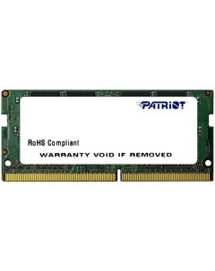 Оперативная память 4GB DDR4 SO DIMM PC4 17000 PSD44G213381S Patriot