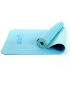 Коврик для йоги и фитнеса FM 201 TPE 173x61x0 5см синий пастель мятный Starfit