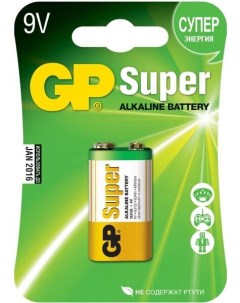 Батарейка Крона 9V Super Alkaline 1604A 6LR61 6LF22 Gp