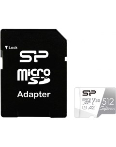 Карта памяти microSDXC 512Gb Superior adapter SP512GBSTXDA2V20SP Silicon power