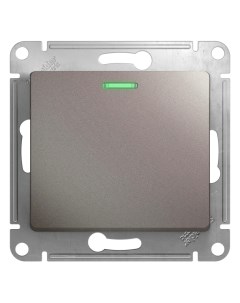 Платина Выключатель 1-кл. с подсв. (без рамки) GSL001213 Glossa