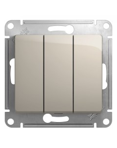 Молочн. Выключатель 3-кл. (без рамки) GSL000931 Glossa