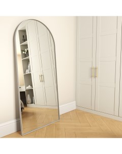 Дизайнерское большое настенное напольное зеркало arkis l в тонкой раме белого цвета белый 80x180x4 с Genglass