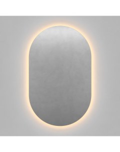 Овальное зеркало с тёплой подсветкой nolvis nf led s серый 50x80x2 см Genglass
