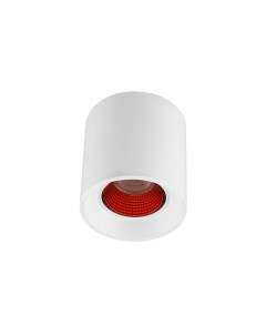 Dk3090 wh rd светильник накладной ip 20 10 вт gu5 3 led белый красный пластик белый Denkirs