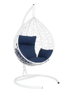 Подвесное кресло кокон sevilla белый каркас подвесное кресло кокон sevilla белый темно синяя подушка Лаура