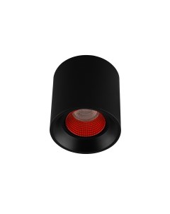 Dk3090 bk rd светильник накладной ip 20 10 вт gu5 3 led черный красный пластик черный Denkirs