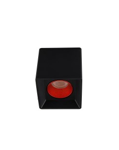 Dk3080 bk rd светильник накладной ip 20 10 вт gu5 3 led черный красный пластик черный Denkirs