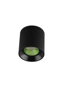 Dk3090 bk gr светильник накладной ip 20 10 вт gu5 3 led черный зеленый пластик черный Denkirs