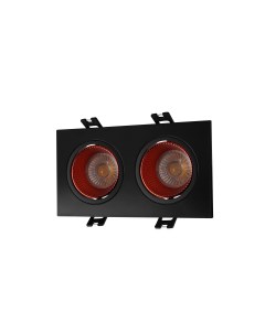 Dk3072 bk rd встраиваемый светильник ip 20 10 вт gu5 3 led черный красный пластик черный Denkirs