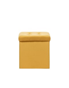 Пуф куба складной квадратный желтый 37x40x37 см Leset