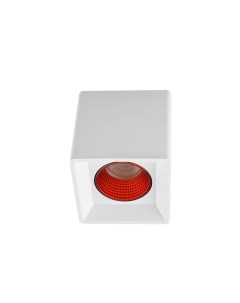 Dk3080 wh rd светильник накладной ip 20 10 вт gu5 3 led белый красный пластик белый Denkirs