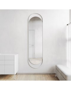 Дизайнерское настенное зеркало evelix l в раме белого цвета белый 48x178x2 см Genglass