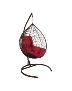 Подвесное кресло капля цвет плетения коричневый подушка бордовый каркас коричневый коричневый 95 0x1 Ecodesign