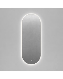 Овальное зеркало с нейтральной подсветкой nolvis nf led m с сенсорным включателем серый 50x135x2 см Genglass
