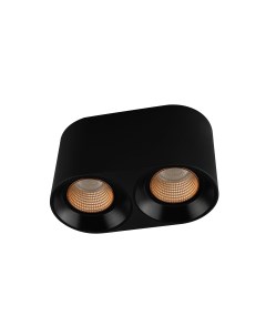 Dk3096 bk br светильник накладной ip 20 10 вт gu5 3 led черный бронзовый пластик черный Denkirs