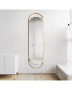 Дизайнерское настенное зеркало evelix l в раме золотого цвета золотой 48x178x2 см Genglass