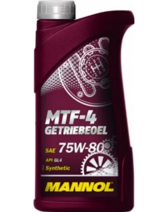 Трансмиссионное масло MTF 4 Getriebeoel 75W80 GL 4 1л Mannol