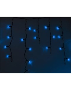 Гирлянда Айсикл бахрома светодиодный 4 8 х 0 6 м черный провод 220В диоды синие Neon-night
