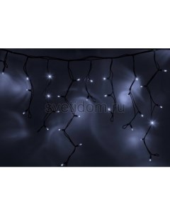 Гирлянда Айсикл бахрома светодиодный 4 0х0 6м черный провод КАУЧУК 220В диоды белые NEON NI Neon-night