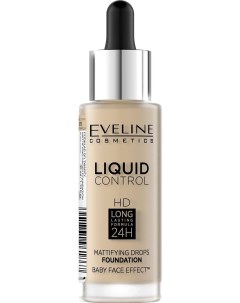 Тональный крем Cosmetics Liquid Control 015 Light Vanilla инновационный жидкий 32мл Eveline