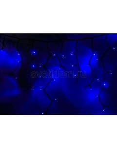 Гирлянда Айсикл бахрома светодиодный 5 6х0 9м черный провод КАУЧУК 220В диоды синие NEON NI Neon-night