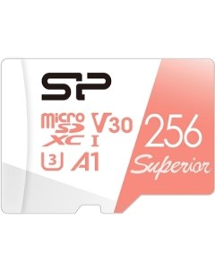 Карта памяти microSD 256GB Superior A1 microSDXC Class 10 SP256GBSTXDV3V20SP Silicon power