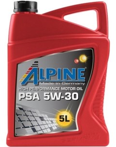 Моторное масло PSA 5W30 5л 0101382 Alpine